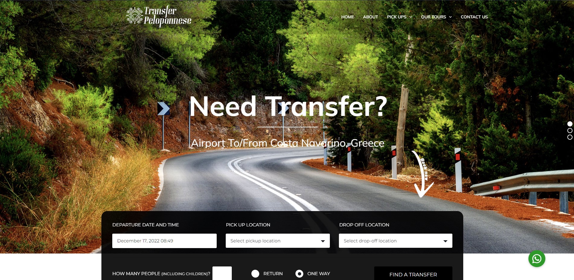 Κατασκευή ιστοσελίδας: Transfer Peloponnese